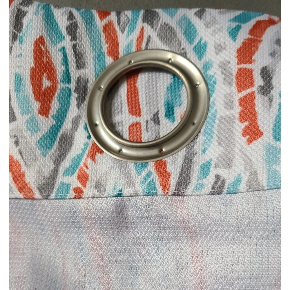 Interiors By Design 2 Panel Colorful Wave Pattern Curtains